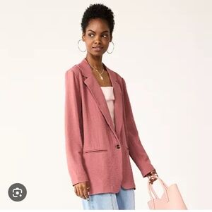 SO Women's Blush Pink Blazer Size Small Oversized Fit